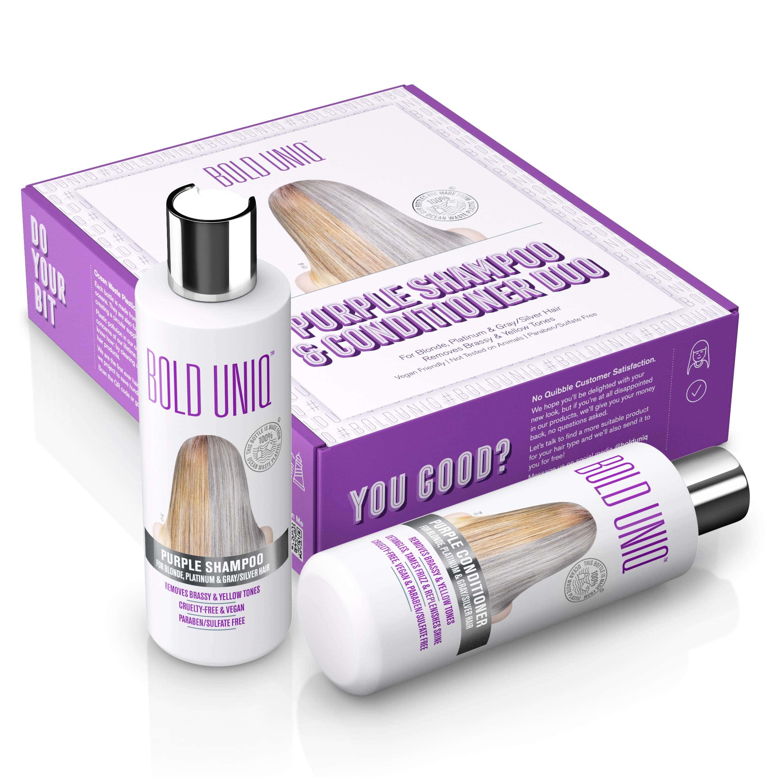 Set de Shampoo y Acondicionador Toning Purple Uniq Bold - - Imagen 8