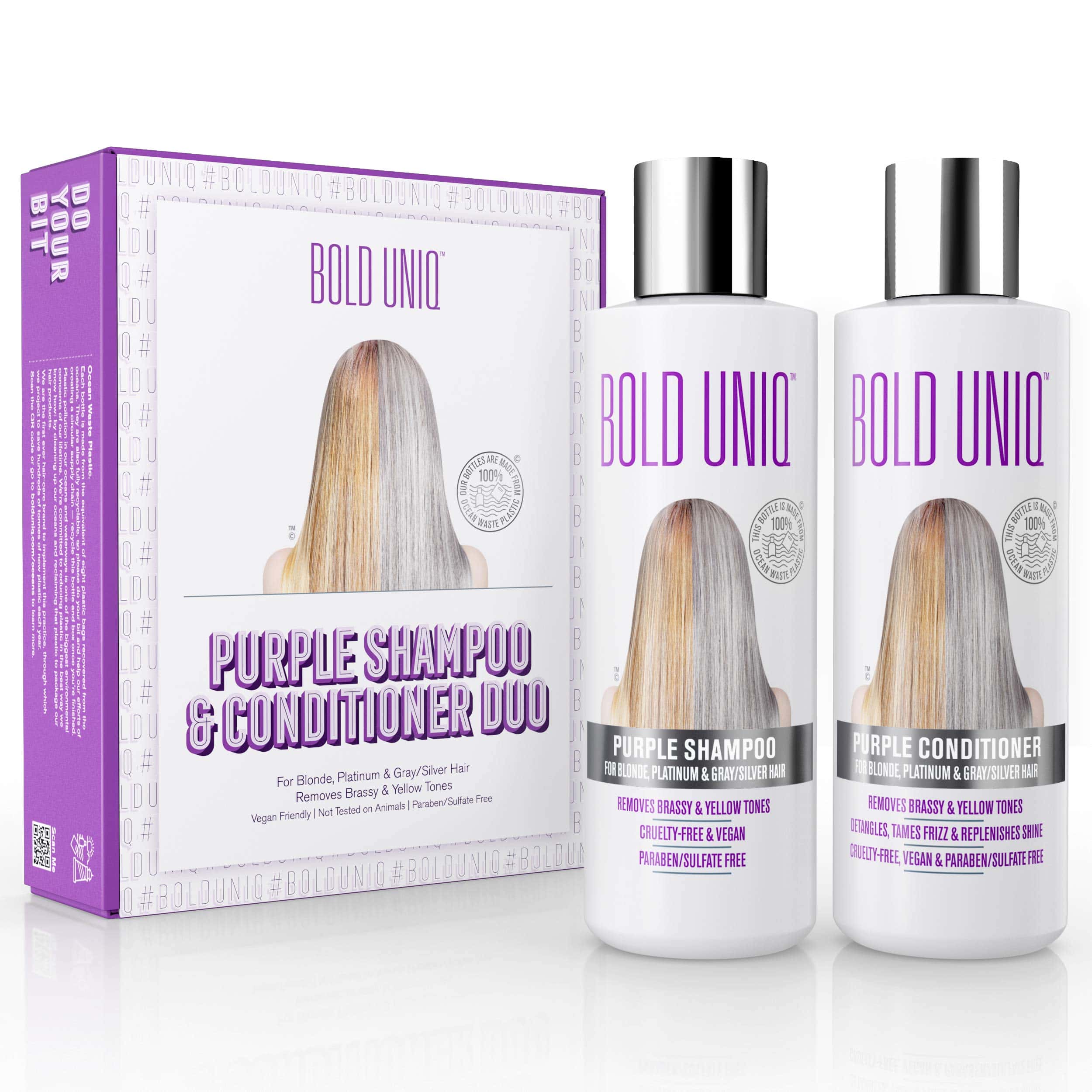 Set de Shampoo y Acondicionador Toning Purple Uniq Bold -