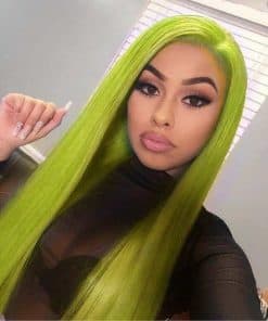 Pelucas Delanteras de Encaje Verde Fresco para Mujeres
