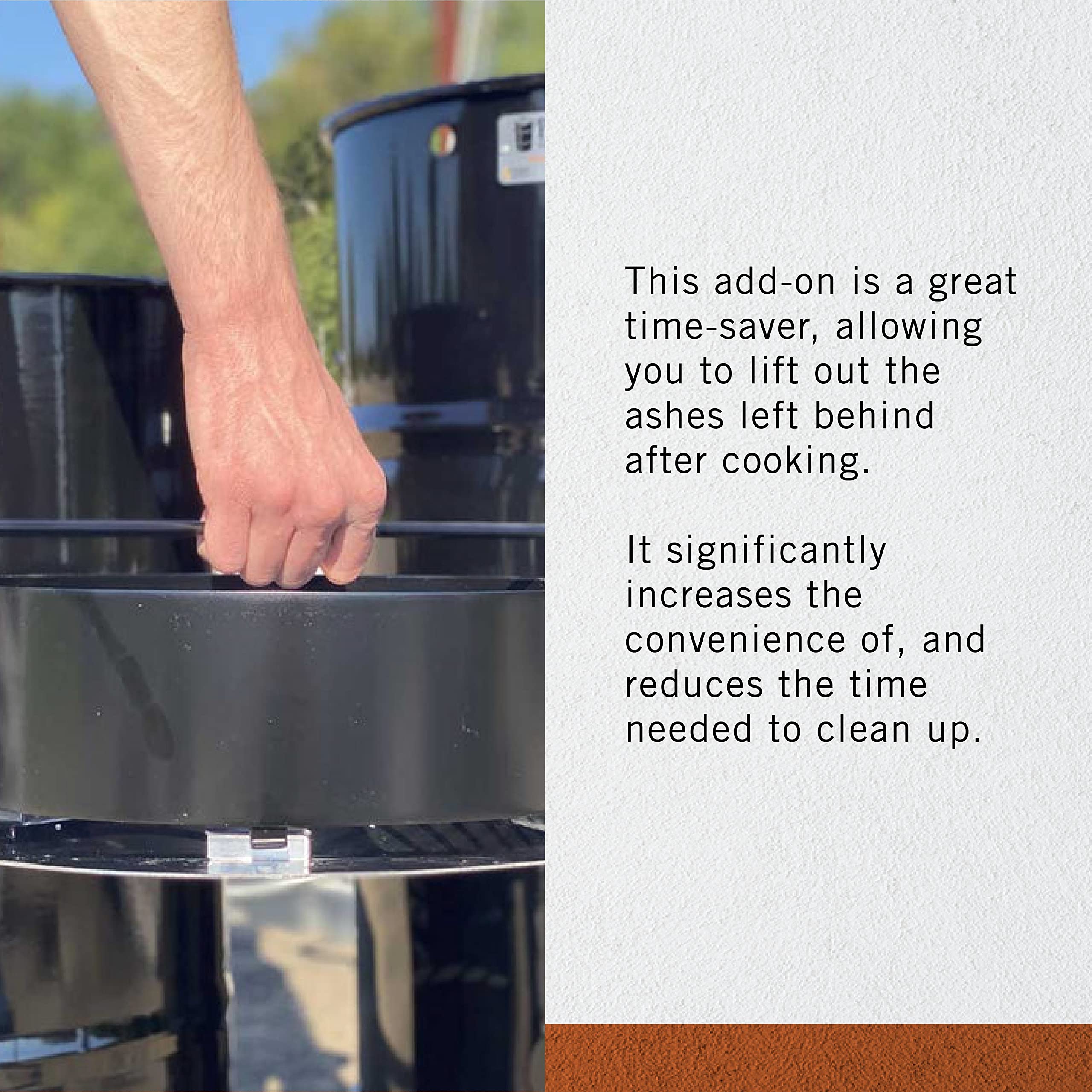 Bandeja de cenizas de acero inoxidable para Pit Barrel - Imagen 4