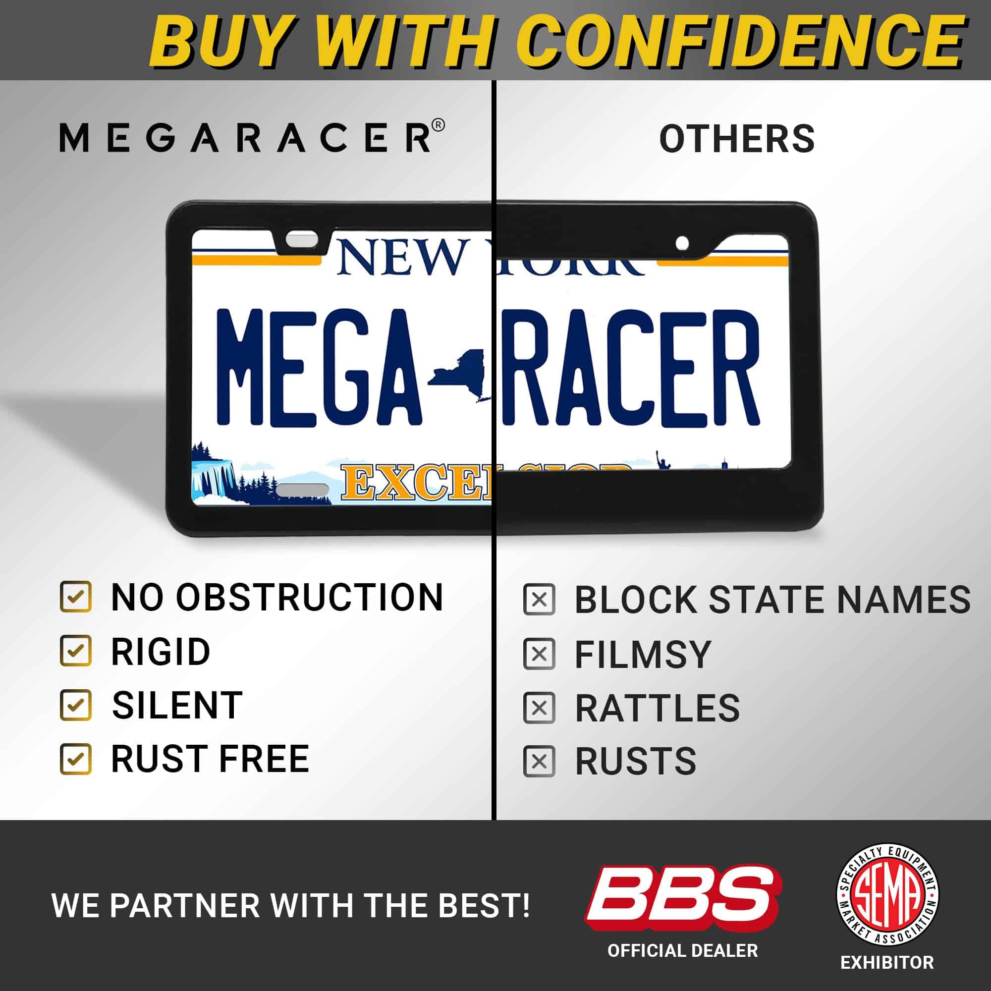 Porta Placas Delgado Negro Mate | 2 Pack | Marco Delgado de - Imagen 7