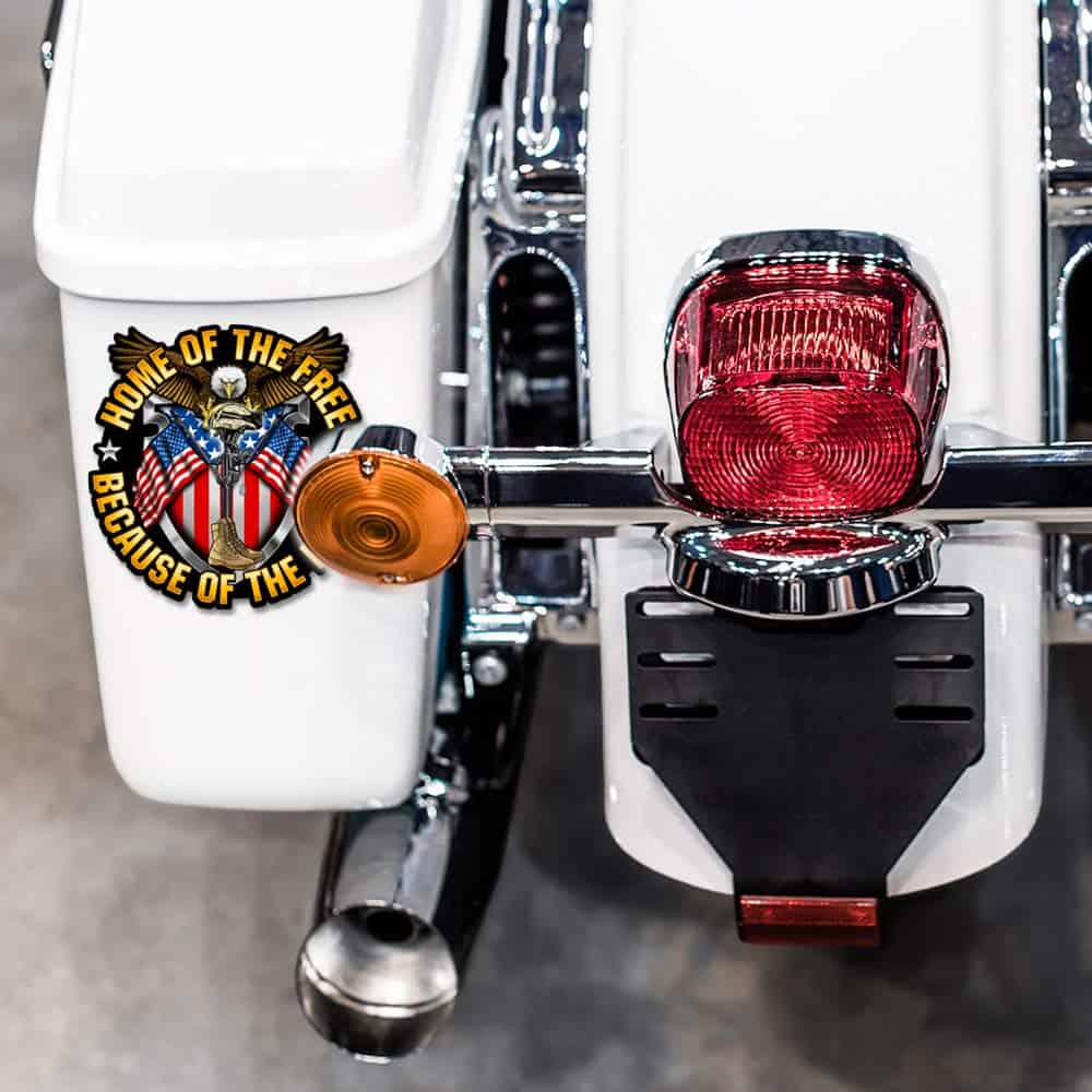 Calcomanía patriótica Skull Society Home of The Free, - Imagen 5