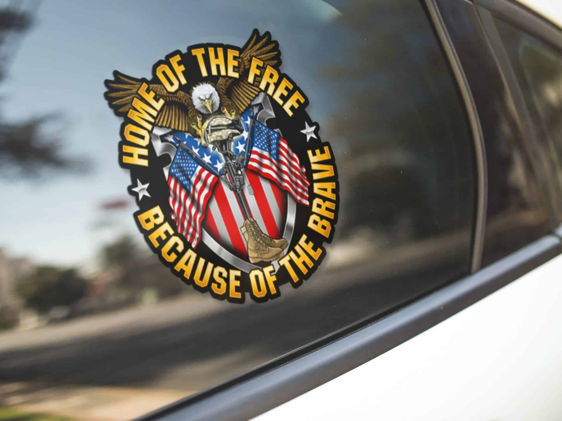 Calcomanía patriótica Skull Society Home of The Free, - Imagen 4