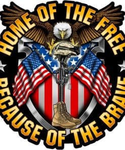 Calcomanía patriótica Skull Society Home of The Free,