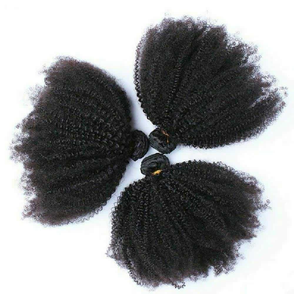 Paquetes de Cabello Humano Rizado Afro Mongol 4B 4C, - Imagen 8