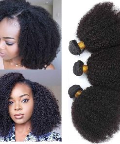 Paquetes de Cabello Humano Rizado Afro Mongol 4B 4C,