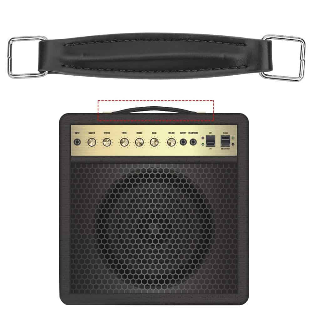 Manija de Amplificador de Guitarra AMONIDA, Cuero PU, - Imagen 3