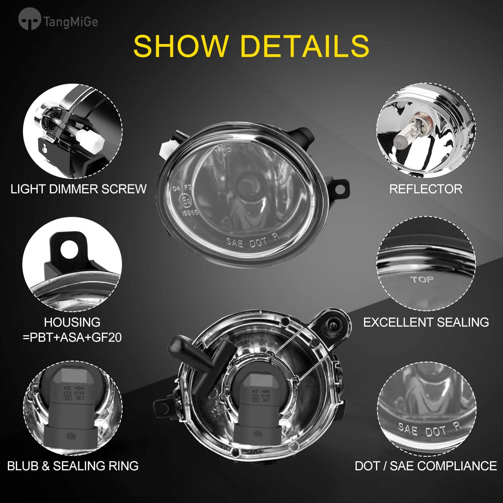 Focos de Niebla TangMiGe para BMW 2000-2006 (E46 M3 E39 M5) - Imagen 5