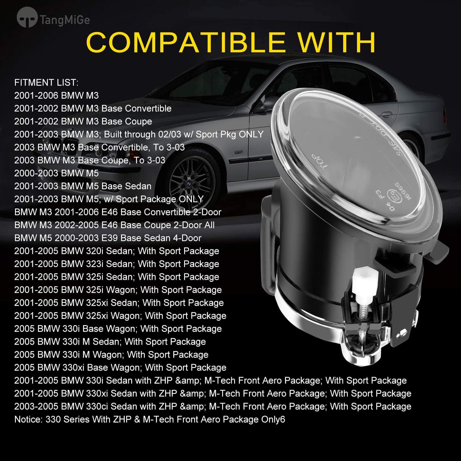 Focos de Niebla TangMiGe para BMW 2000-2006 (E46 M3 E39 M5) - Imagen 3