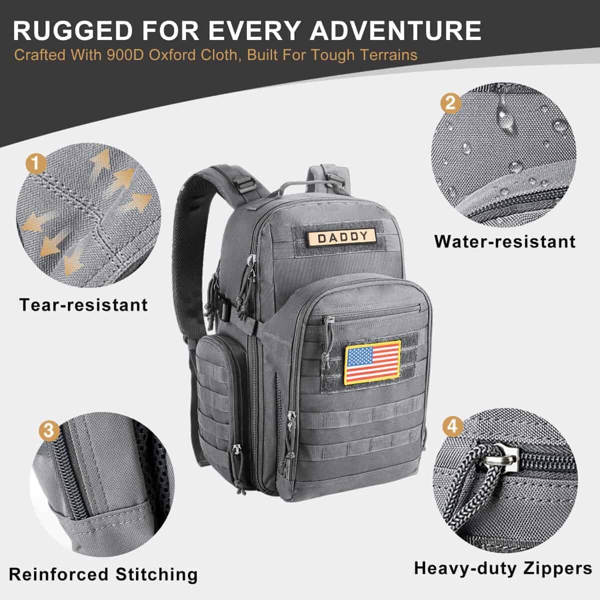 MIRACOL Bolso Militar para Pañales para Hombres - Gran - Imagen 3