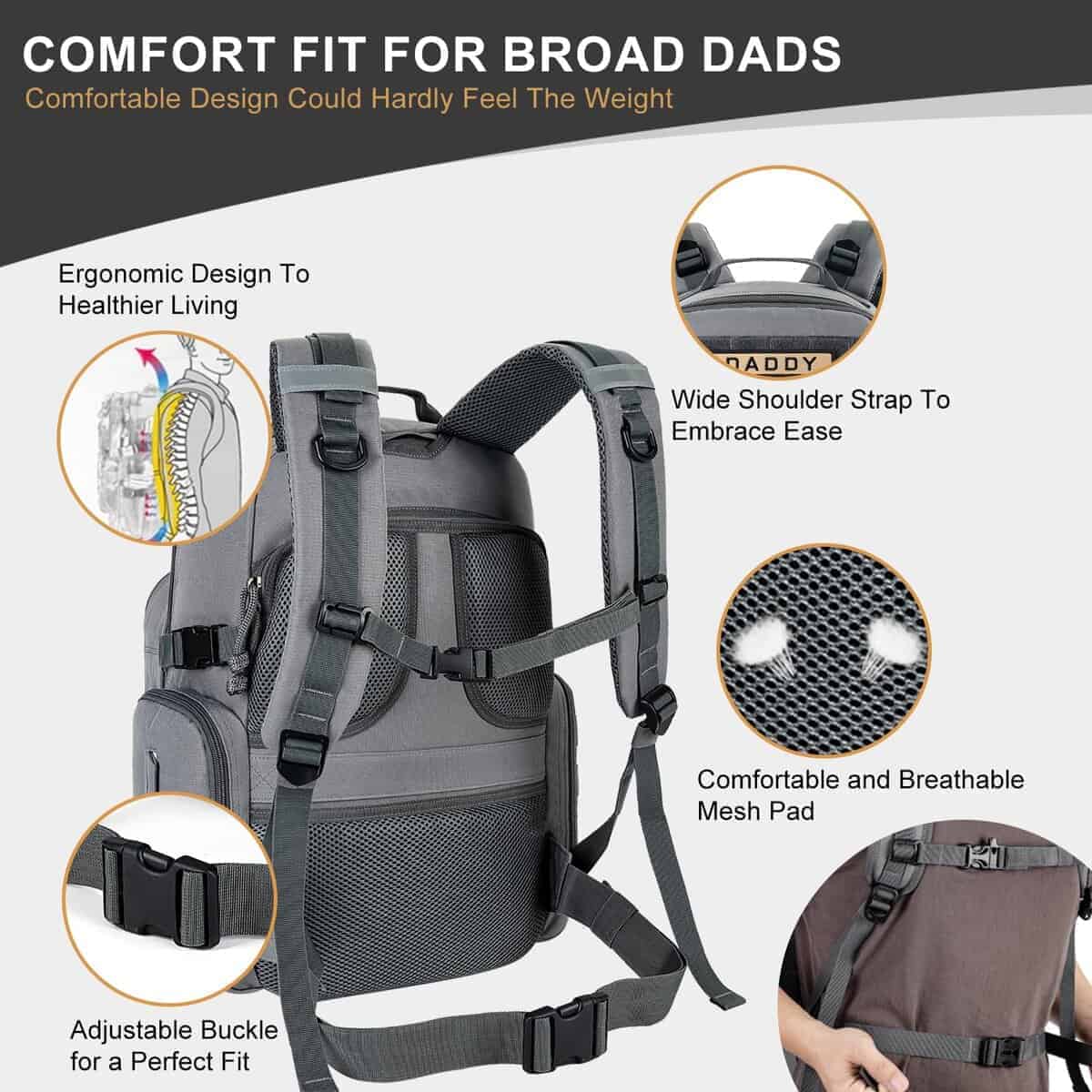 MIRACOL Bolso Militar para Pañales para Hombres - Gran - Imagen 5