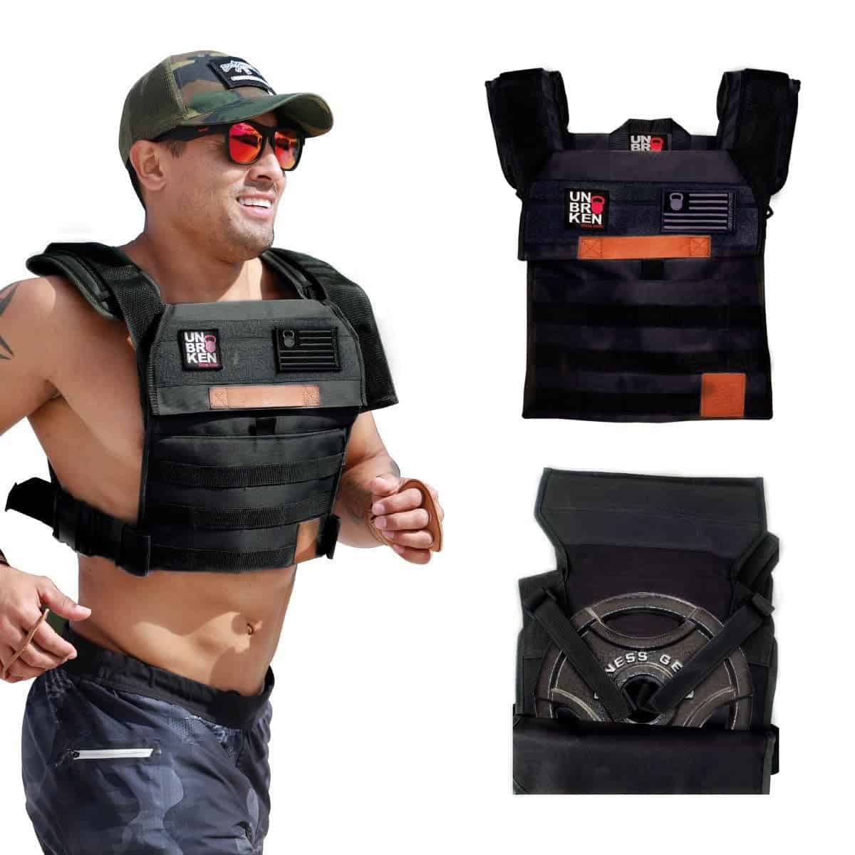 Chaleco Ajustable para Pesas con Placas de Arena (Combo),