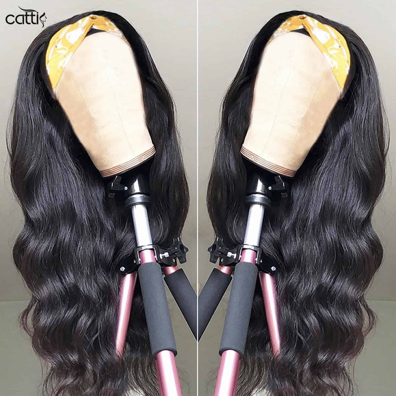 Pelucas de Diadema Cabello Humano Onda Corporal Peluca de - Imagen 5