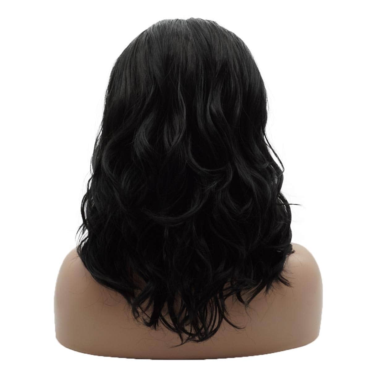 Pelucas Sintéticas de Encaje Frontal Ondulado de Longitud - Imagen 5