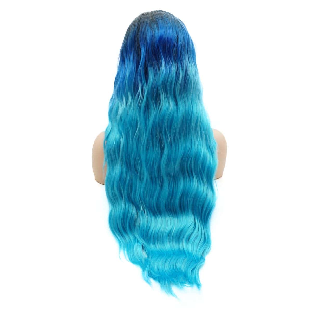 Peluca Sintética Realista de Encaje Frontal Largo y - Imagen 5