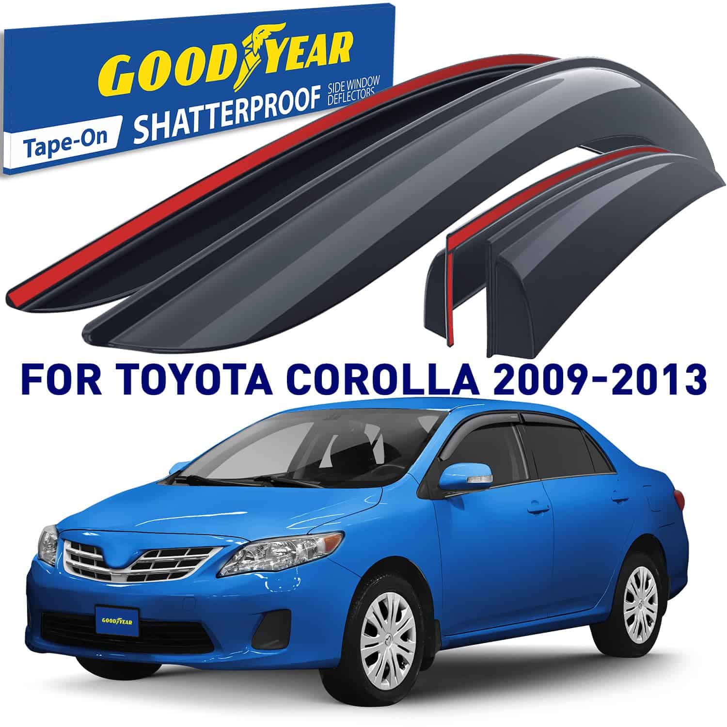 Deflectores de ventanas laterales irrompibles -Humo Premium - Imagen 3