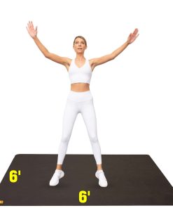 Tapete de ejercicio premium POGAMAT - 6 pies x 6 pies x