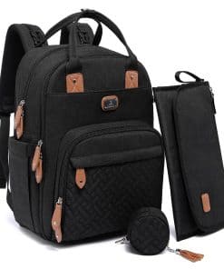 Mochila de pañales Dikaslon con cambiador portátil, estuche