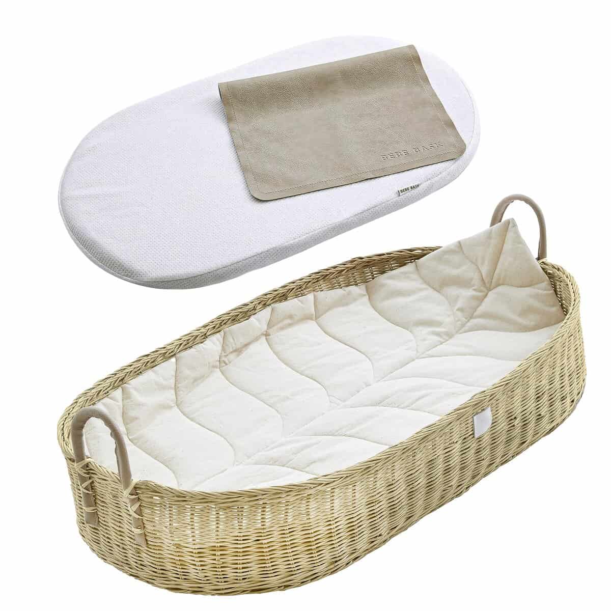 Cesta cambiadora premium para bebé BEBE BASK - Cesta de