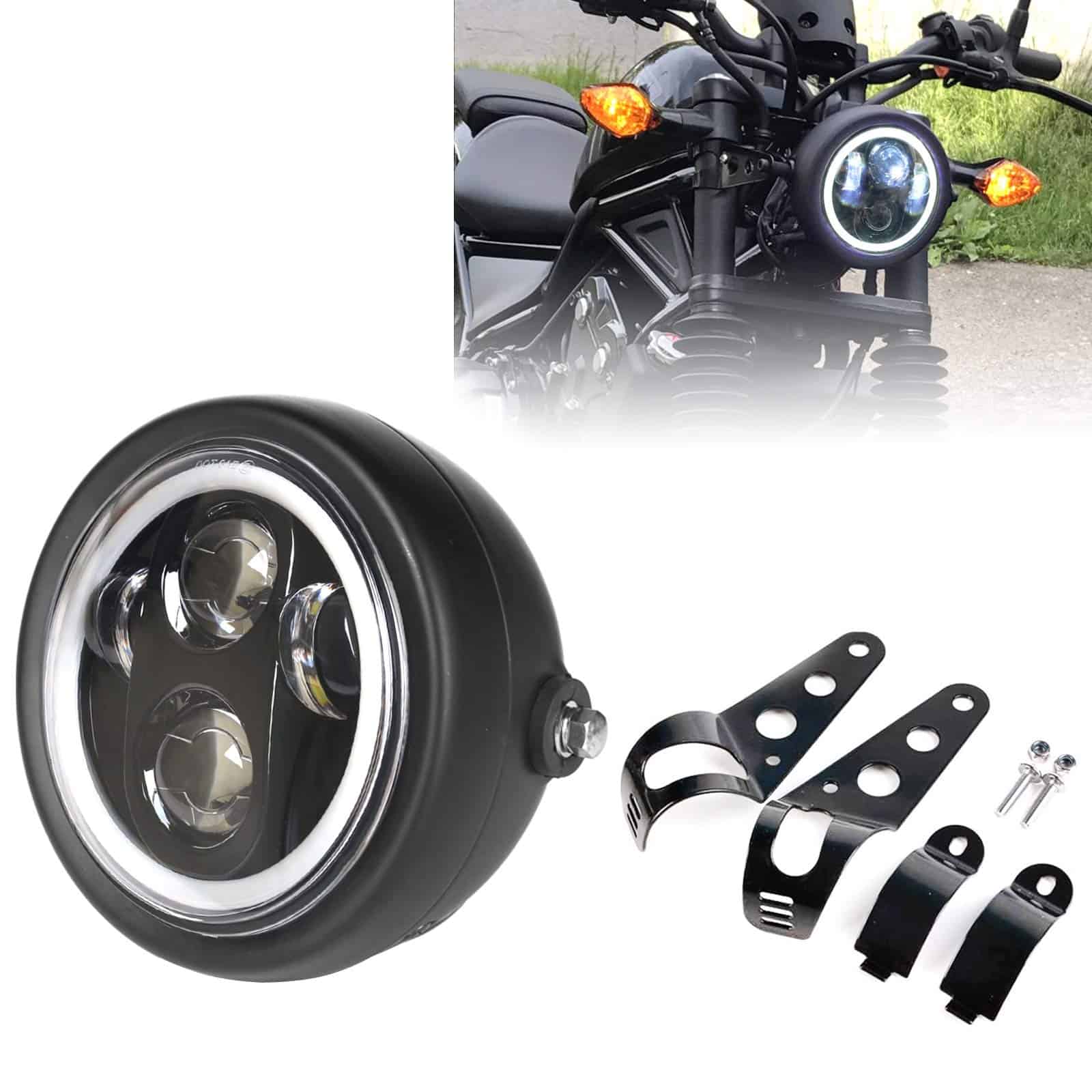 Faros delanteros LED para motocicleta ZZJAUBI de 5-3/4