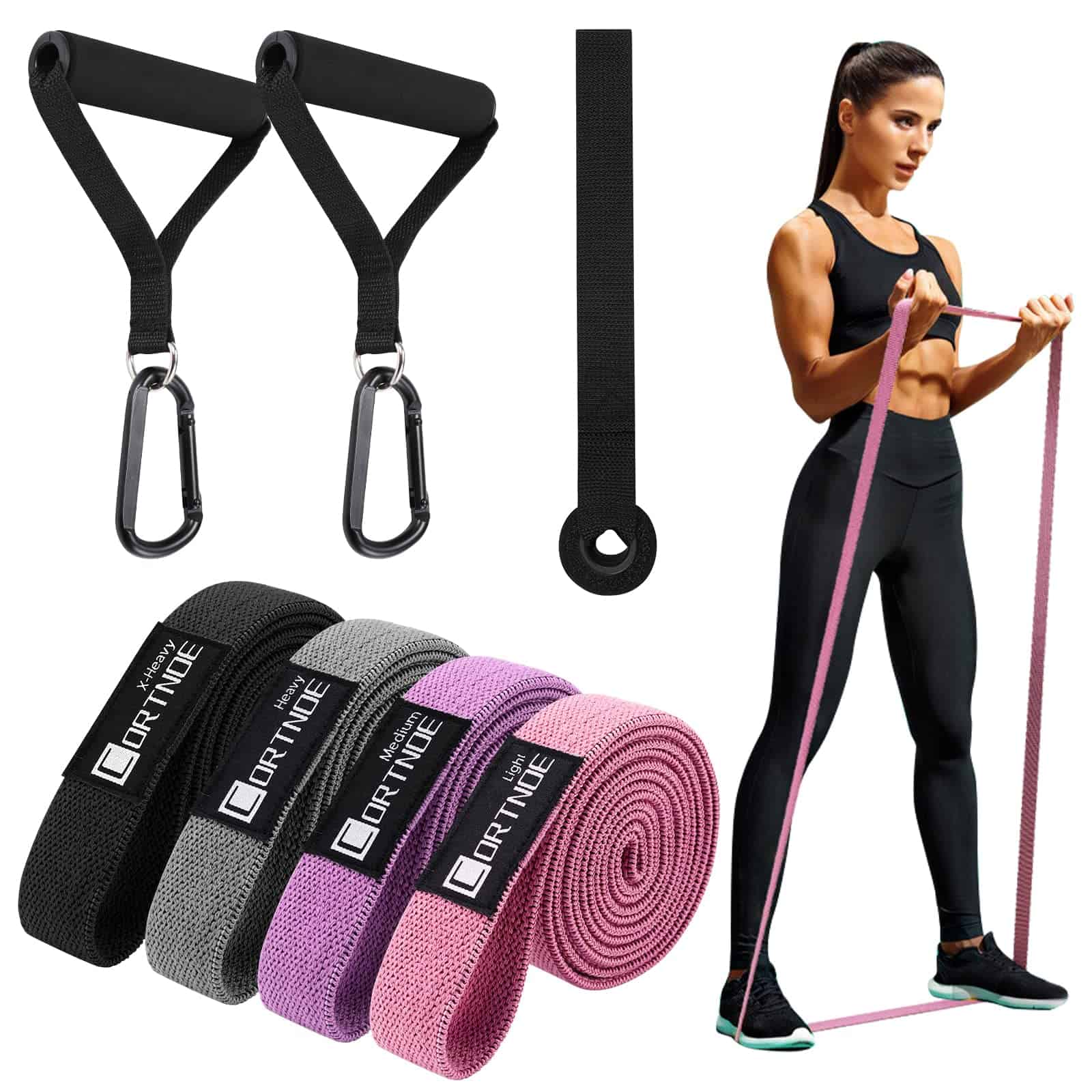 CORTNOE Pull Up Assistance Bands - Set de 10 bandas de
