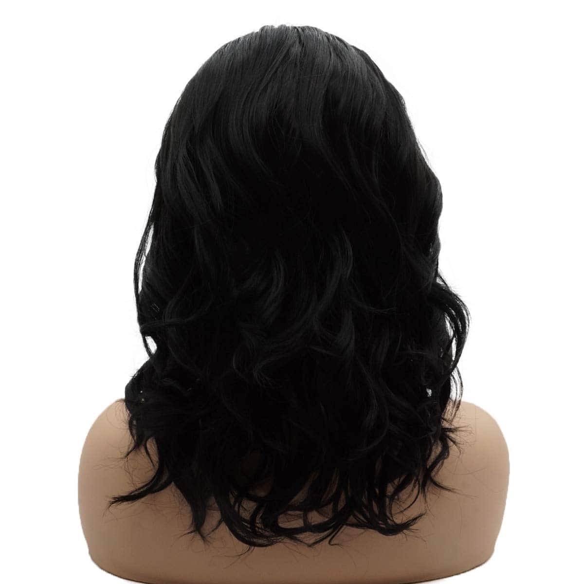 Peluca negra rizada corta de 14 pulgadas de alta densidad - Imagen 5