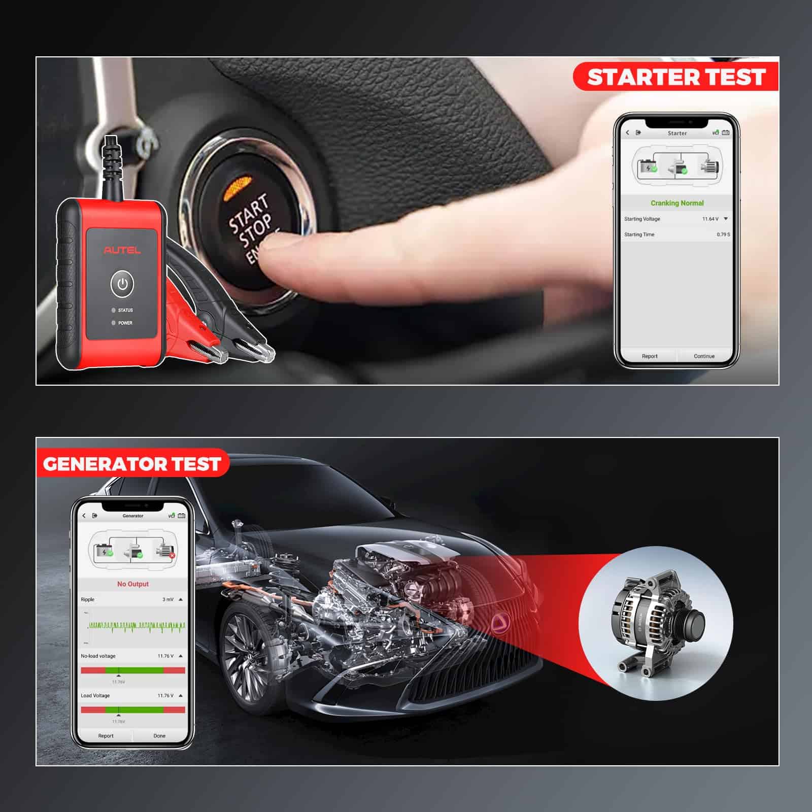 Probador de batería Autel MaxiBAS BT508, actualización 2024 - Imagen 6