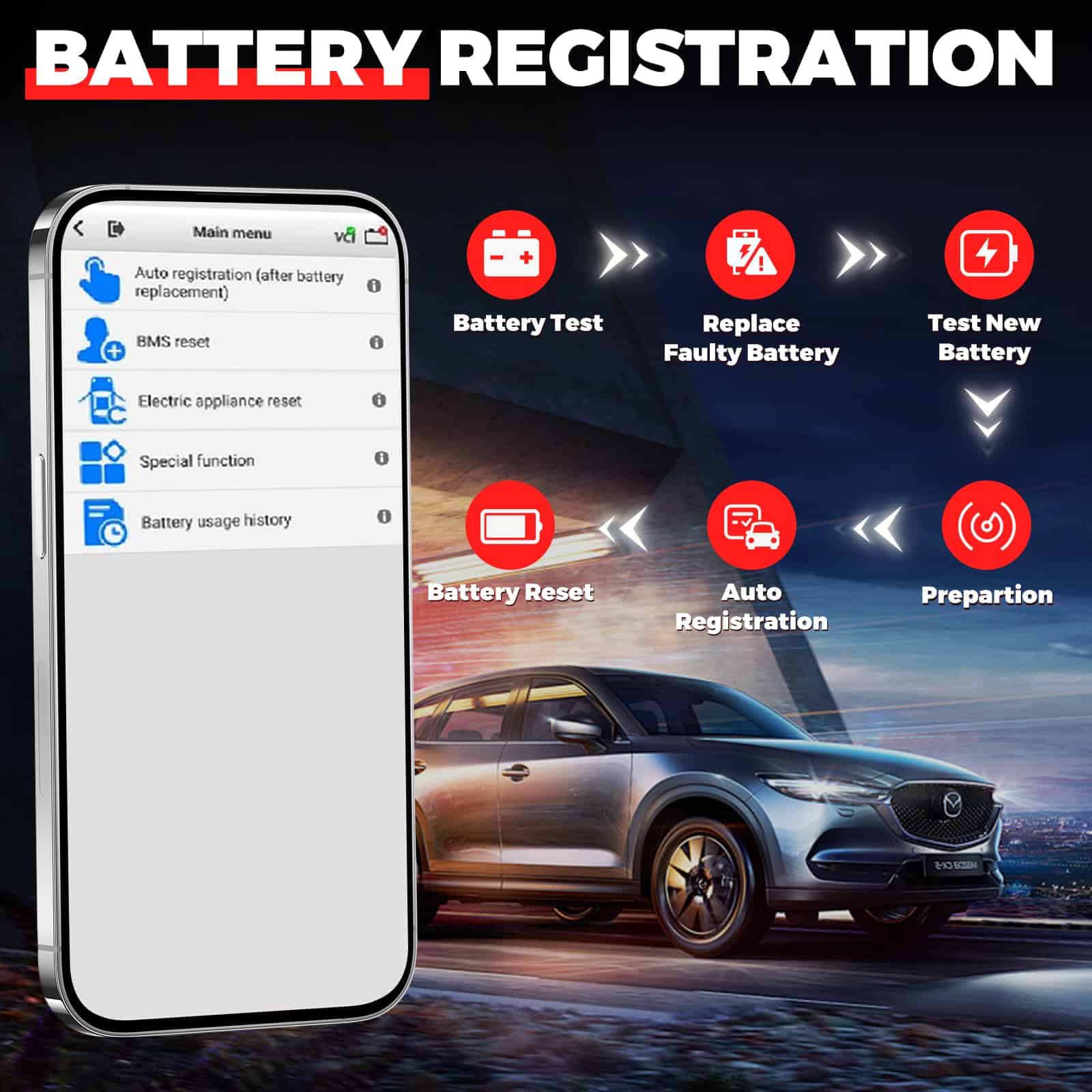 Probador de batería Autel MaxiBAS BT508, actualización 2024 - Imagen 7