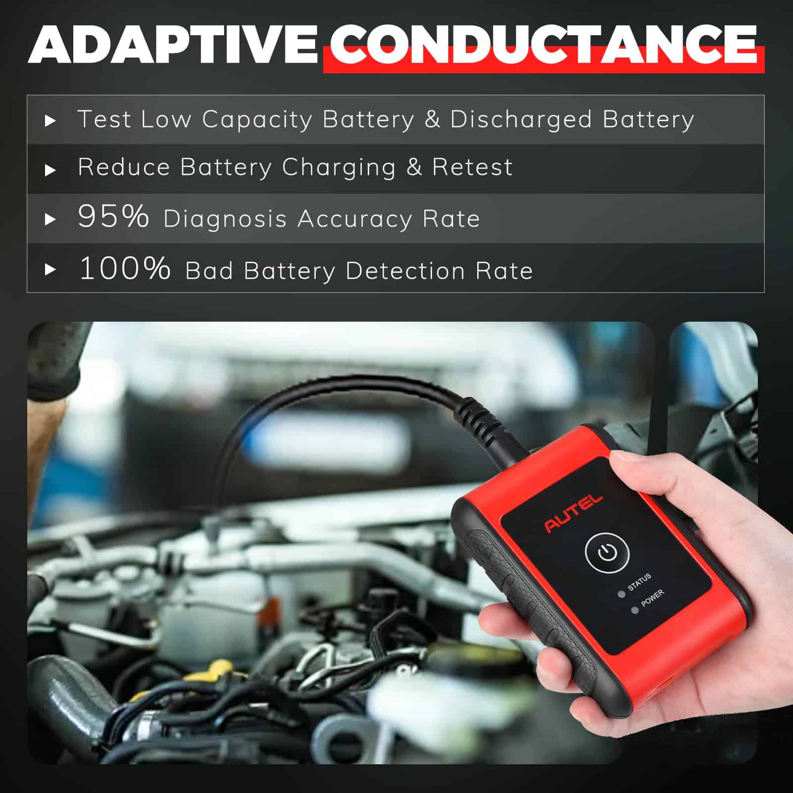 Probador de batería Autel MaxiBAS BT508, actualización 2024 - Imagen 4