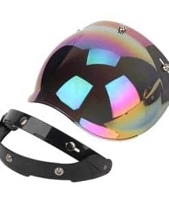 Visor de Casco Retro a Prueba de Viento de 3-Snap para