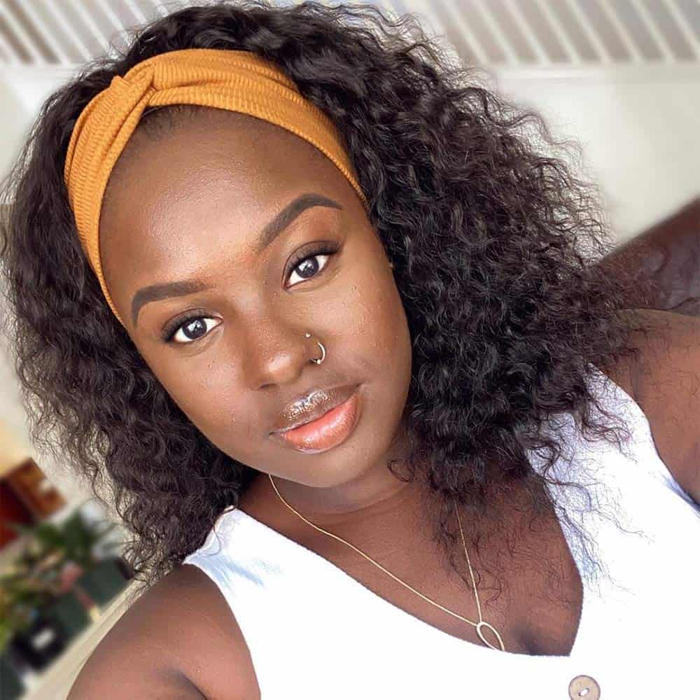 Pelucas de Cabello Humano Kinky Curly sin Encaje de 14