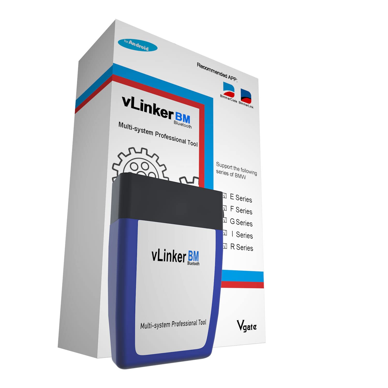Escáner Bluetooth Vgate OBD2 vLinker BM Bimmercode para