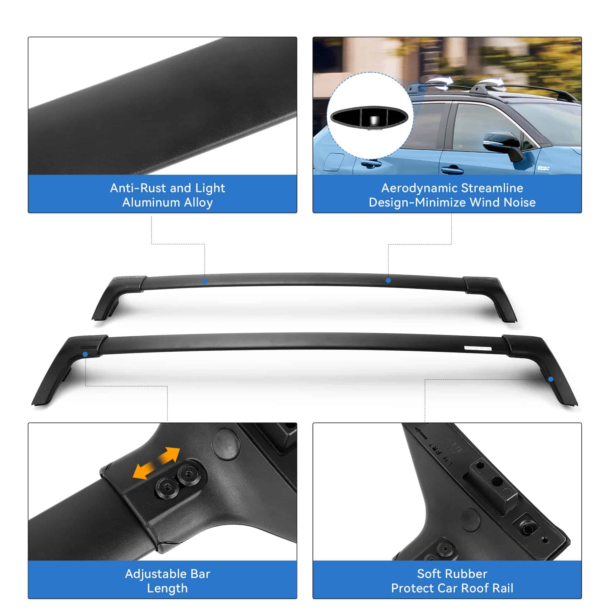 Barras Transversales de Techo de 220 libras para RAV4 XLE - Imagen 7