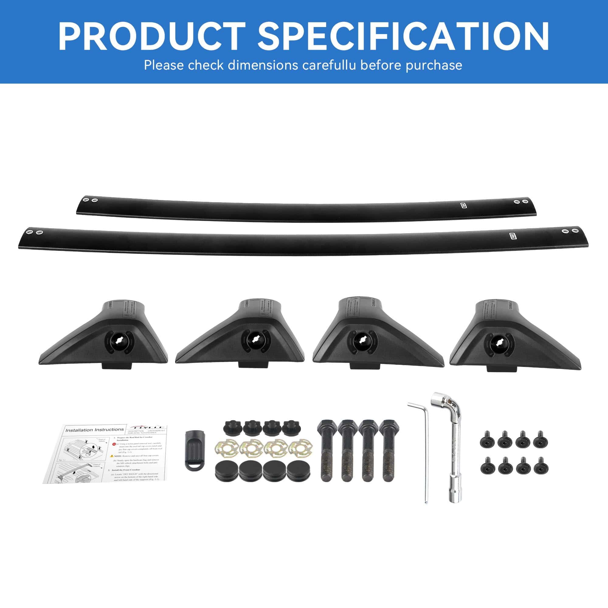 Barras Transversales de Techo de 220 libras para RAV4 XLE - Imagen 9