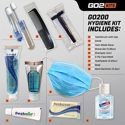 Kit de higiene y PPE Go2Kits Ultimate Travel Toiletry, Kit - Imagen 3