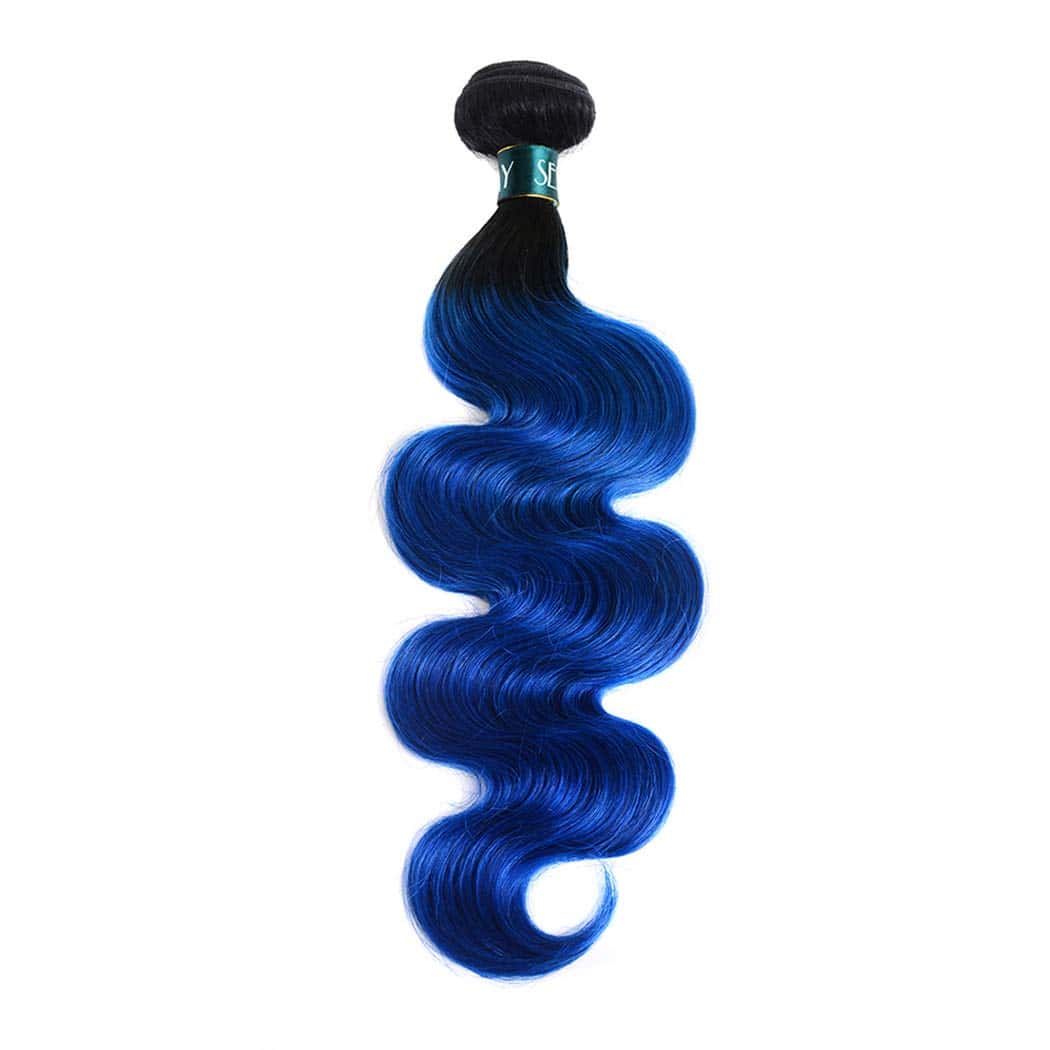 Cabello Ombre 1B/Azul Brasileño Onda Corporal 1 Paquete - Imagen 10
