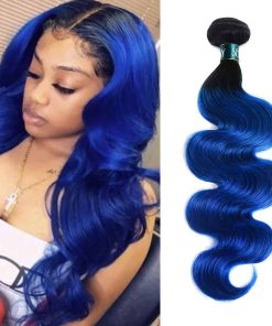 Cabello Ombre 1B/Azul Brasileño Onda Corporal 1 Paquete