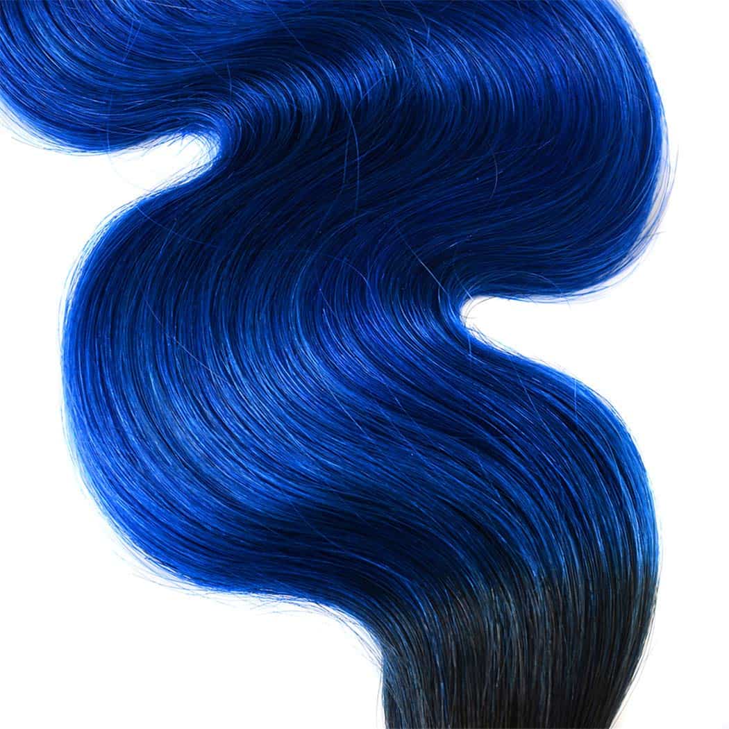 Cabello Ombre 1B/Azul Brasileño Onda Corporal 1 Paquete - Imagen 9