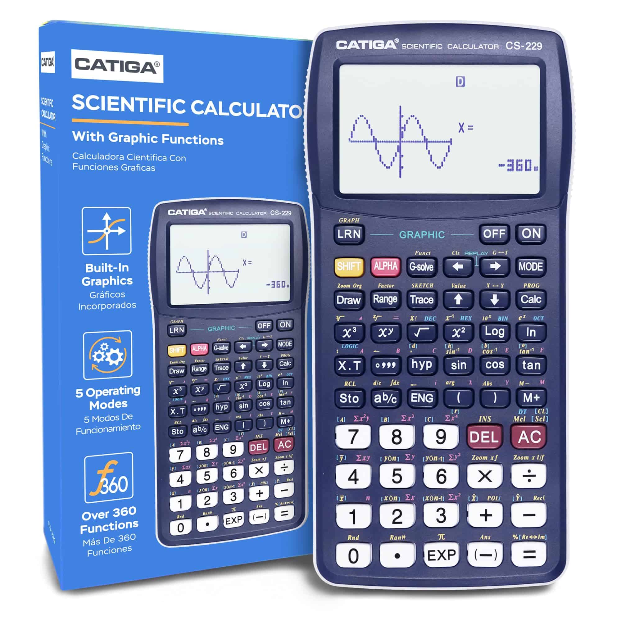 Calculadora Científica CATIGA CS229 con -Azul