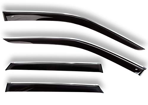 Juego de 4 Piezas de Deflectores de Ventanas Cromadas - - Imagen 4