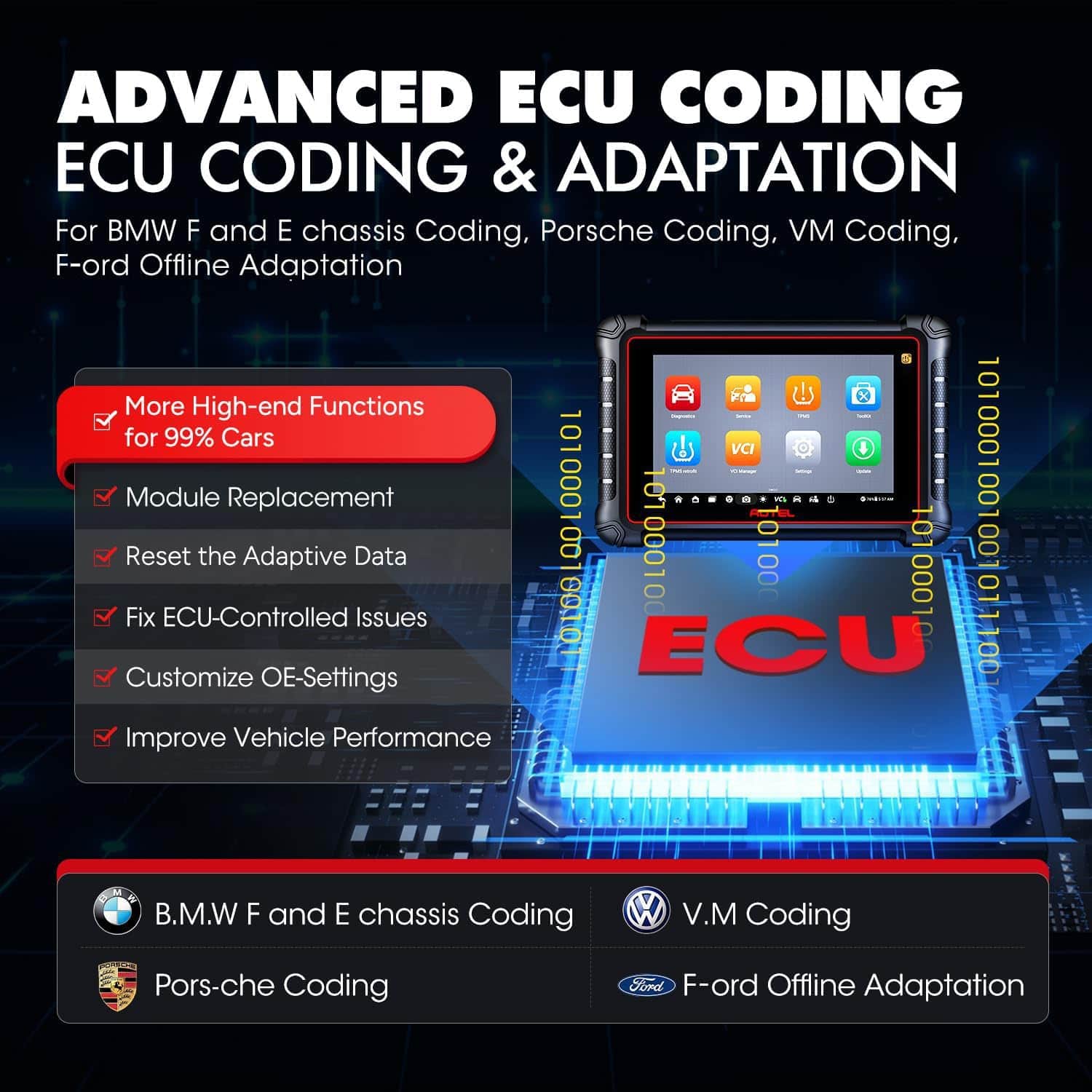 Escáner Autel MaxiPRO MP900TS 2025: Versión Lite 8IN - Imagen 5