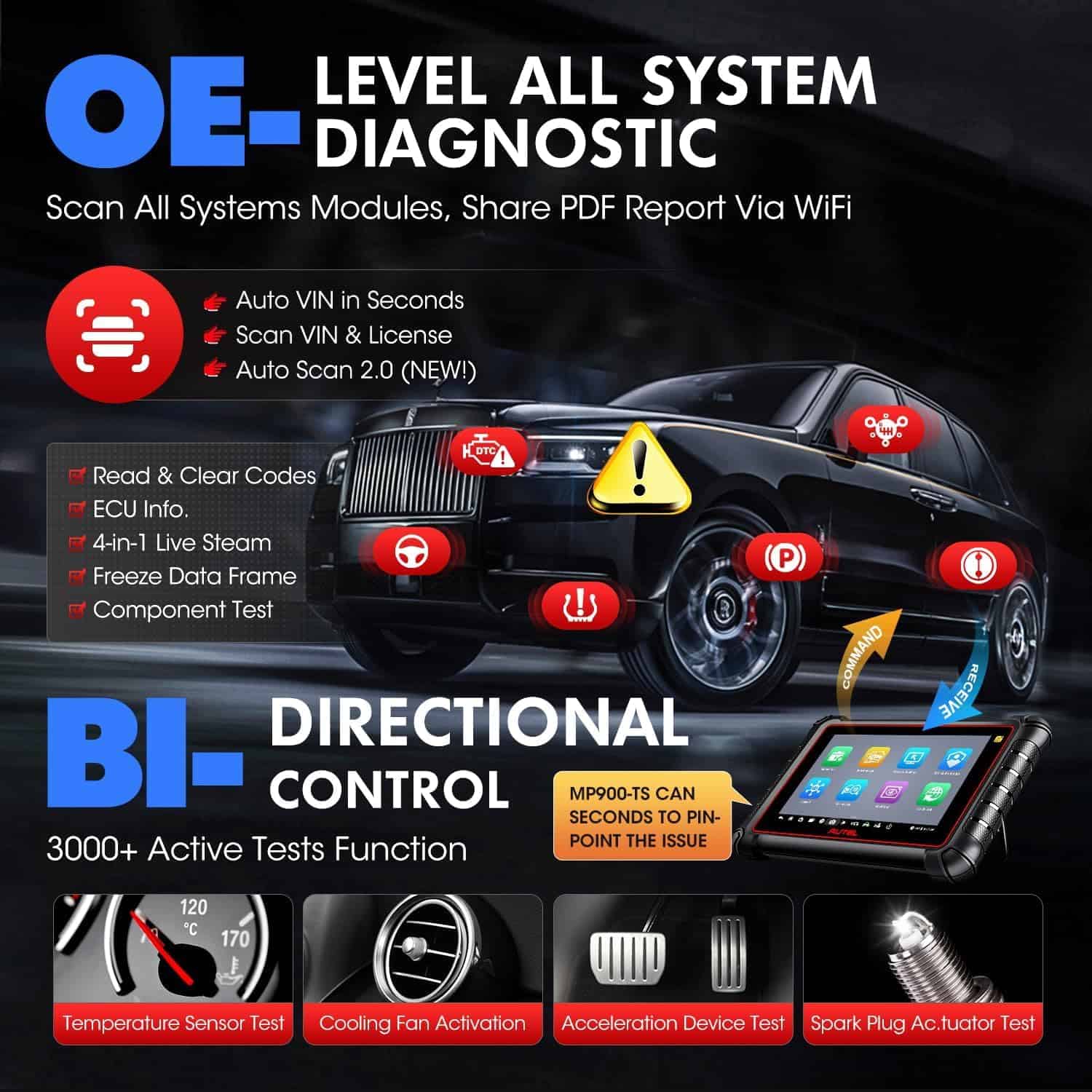 Escáner Autel MaxiPRO MP900TS 2025: Versión Lite 8IN - Imagen 8