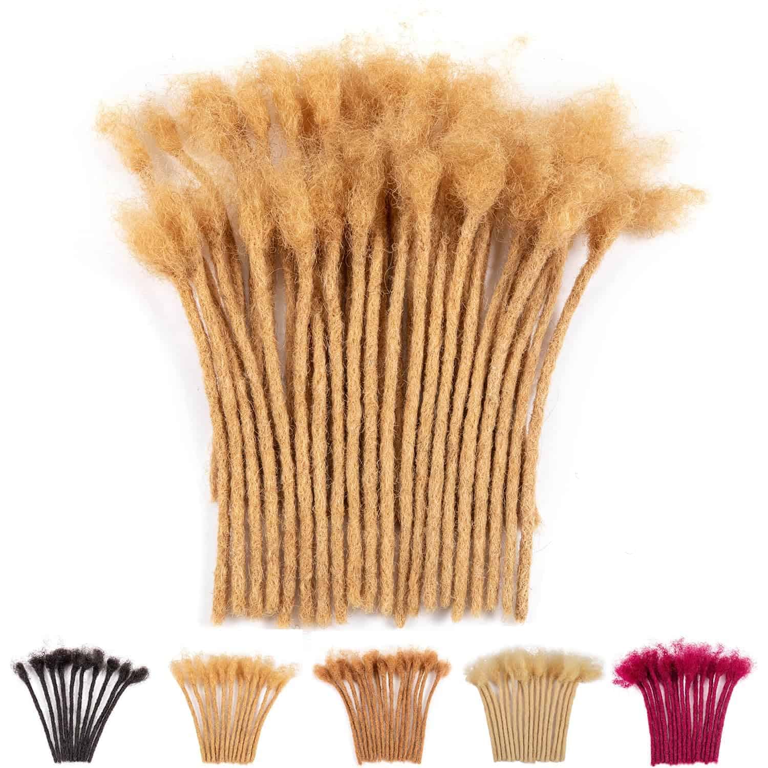 Extensiones de rastas de cabello humano de 8 pulgadas y 20