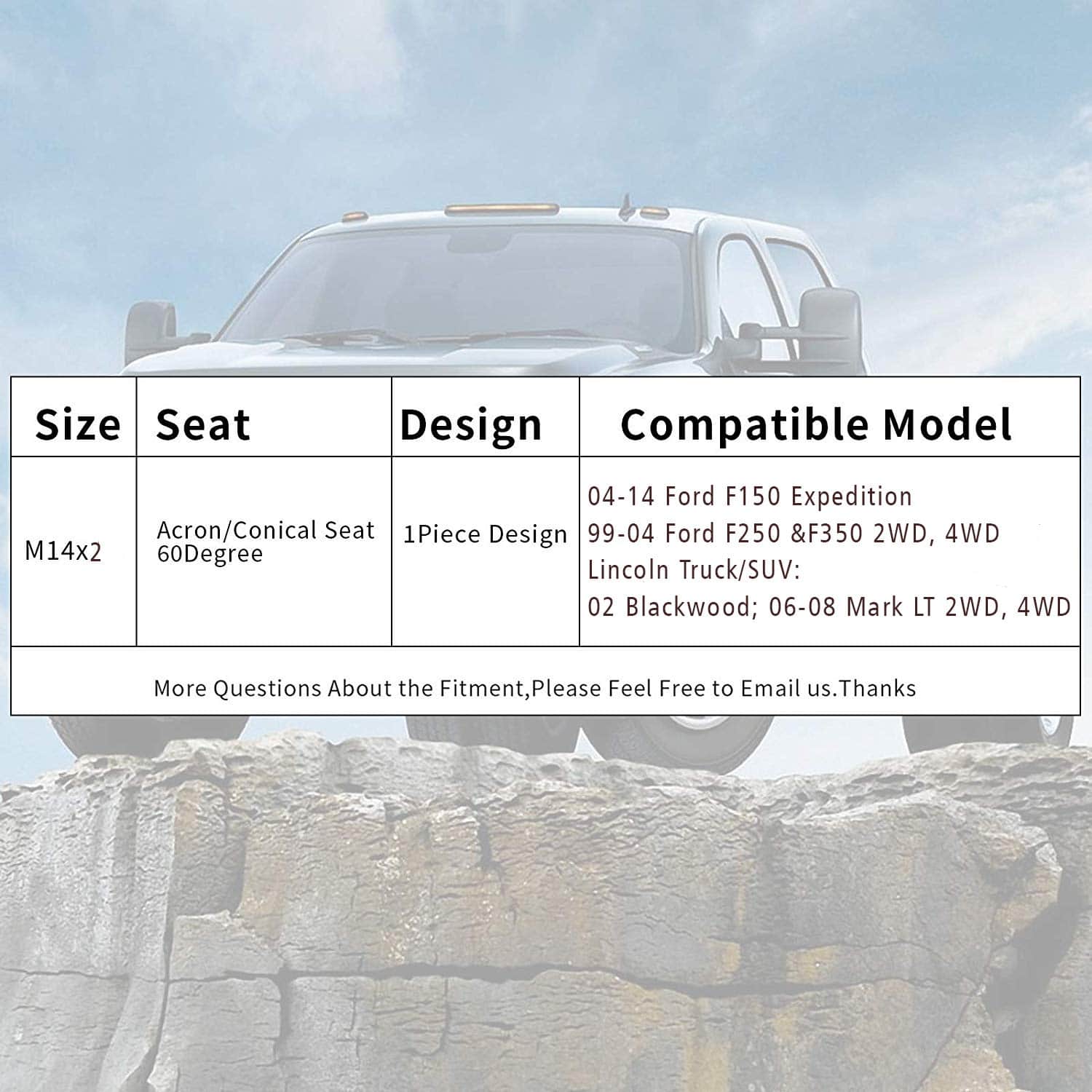 32 Tuercas de Bloqueo de Púas 14x2 Rojo 4.4" Altas - Imagen 5
