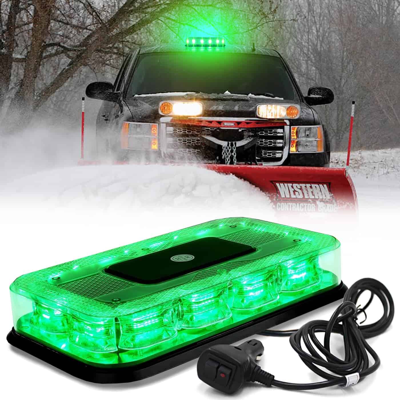 FOXCID Luz intermitente de advertencia -Verde