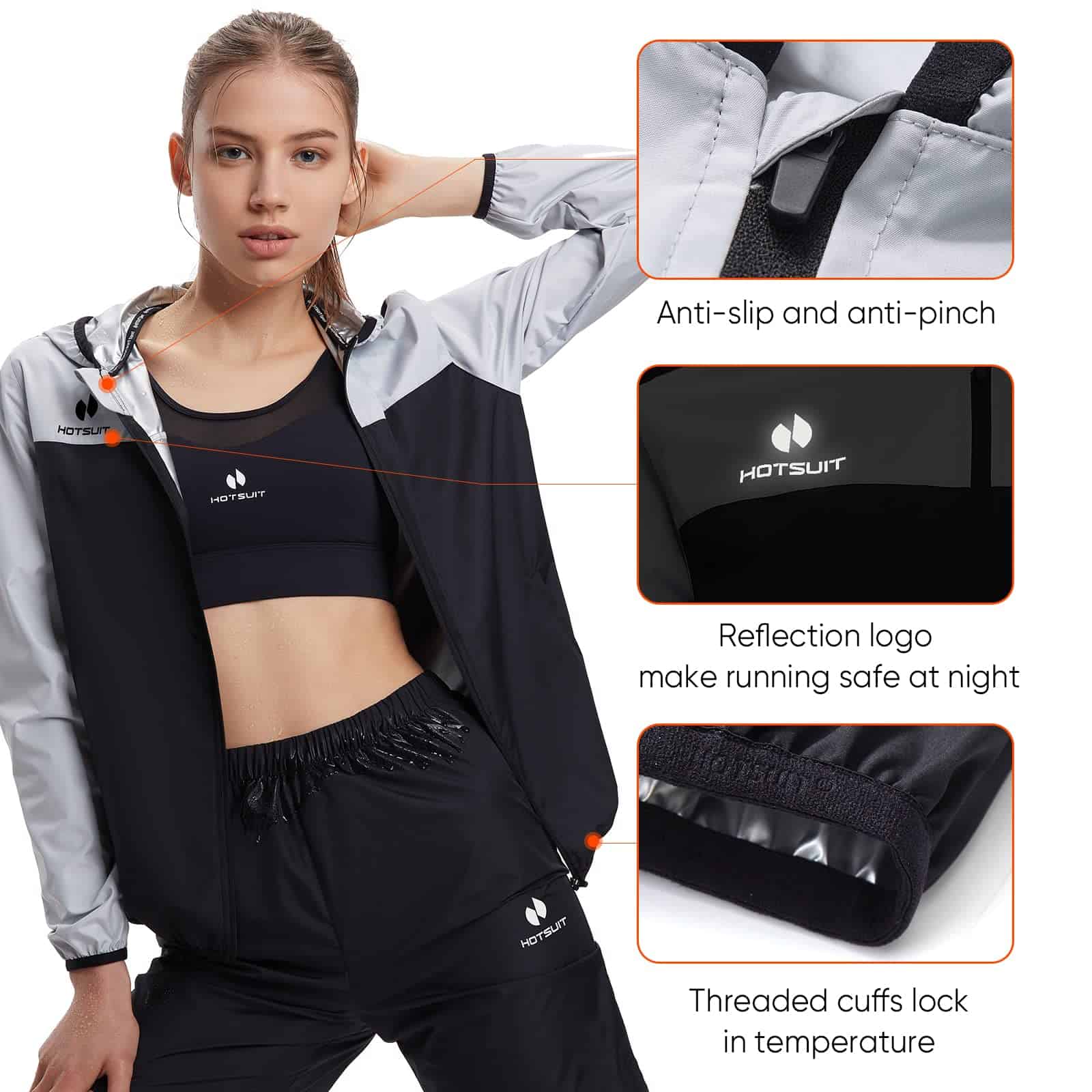 Traje de Sauna HOTSUIT para Mujer Sudaderas Entrenamiento - Imagen 3