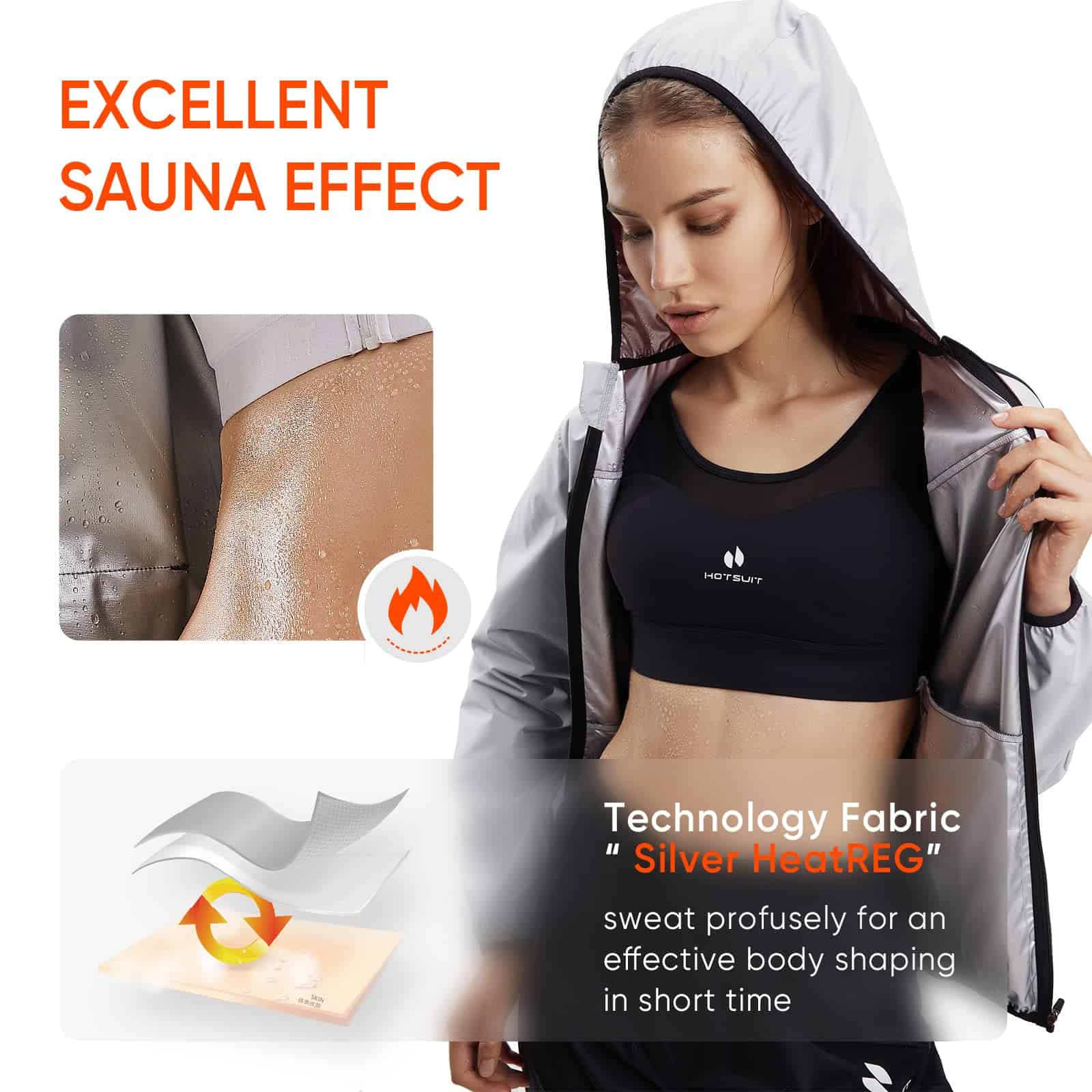 Traje de Sauna HOTSUIT para Mujer Sudaderas Entrenamiento - Imagen 5