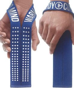 WARM BODY COLD MIND V1 Lifting Wrist Straps para -Navy / Sil