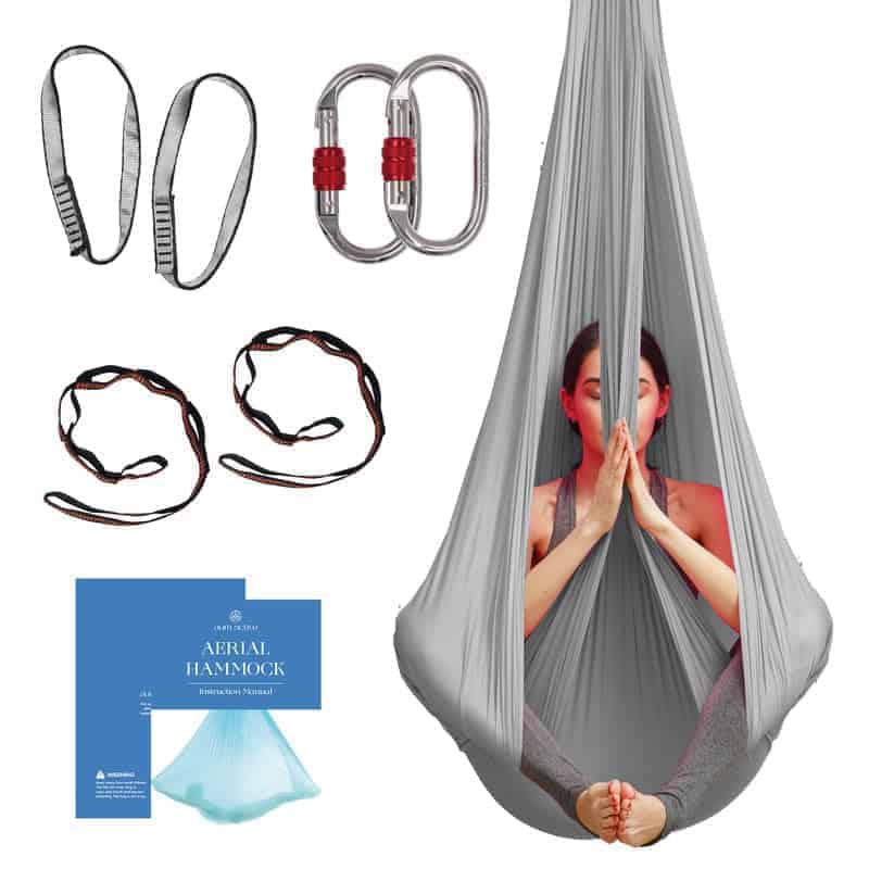 Aum Active Aerial Silk Yoga Hammock & -Plata