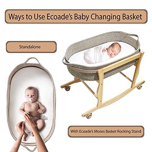 Cesta de Cambio de Bebé - Cambiador de Moisés y Colchoneta - Imagen 7